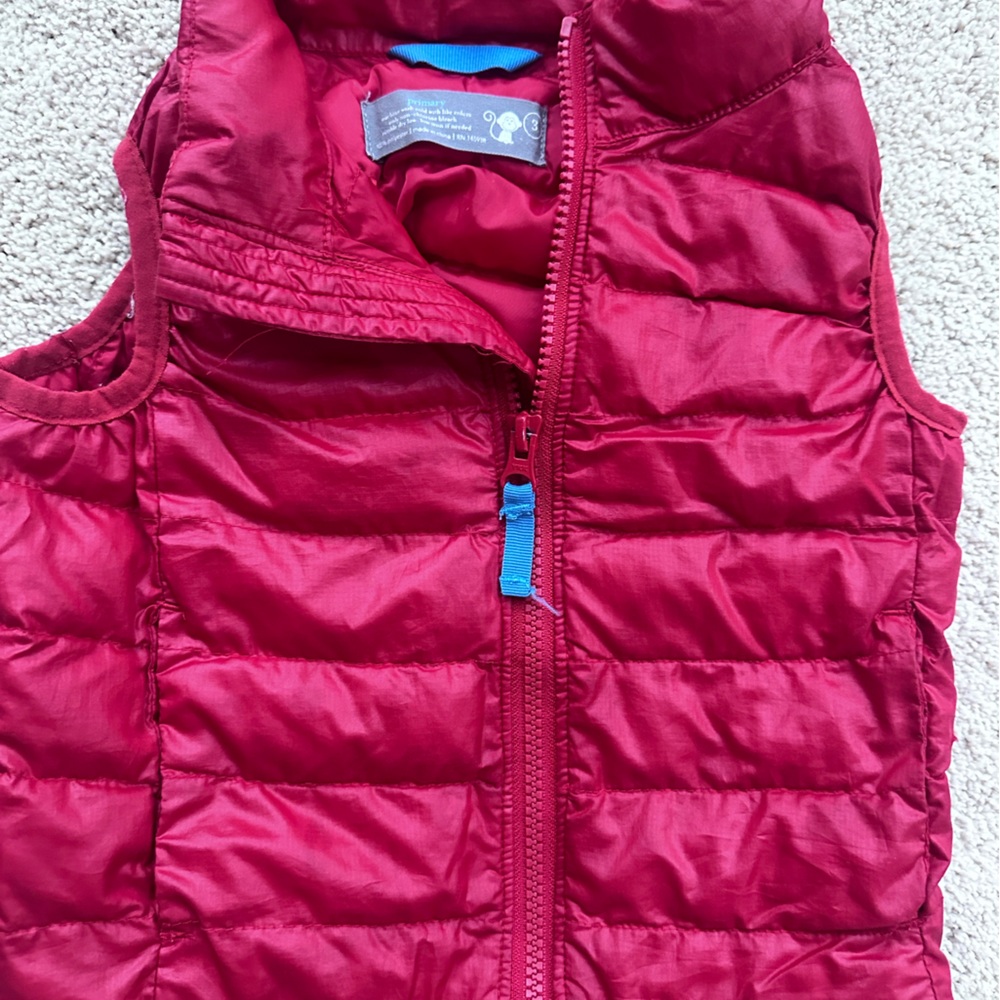 Primary Red Puffer Vest